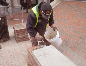 Preparing foundation for last seating surface